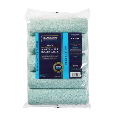 Hamilton 5 x 9" Hamilton Perfection Medium Pile Roller Sleeves 1.75" Core
