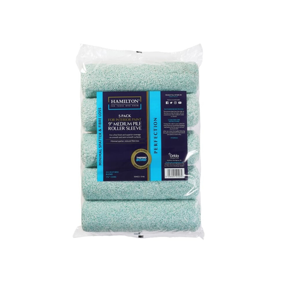Hamilton 5 X 9" Perfection Medium Pile Roller Sleeves 1.75" Core