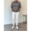 Men'S Short Sleeve Knit Stripe Shirt Crewneck Classic Regular Fit Basic Sweater Pullover Top Gray M 2