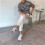 Men'S Short Sleeve Knit Stripe Shirt Crewneck Classic Regular Fit Basic Sweater Pullover Top Gray M 4