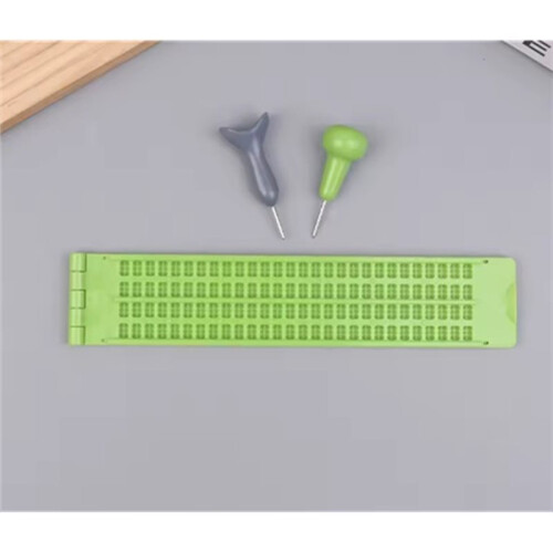 Braille Writing Slate School Portable Practical with Stylus Practice for School Beginners 2