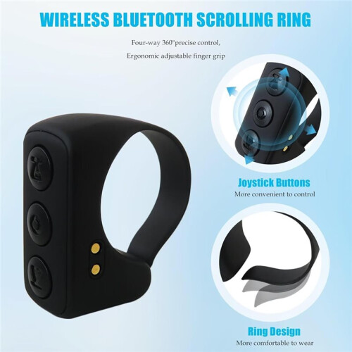 Fit for TikTok Scrolling Ring, Page Turner,  Connected, Ergonomic Design Remote Control for   Android 2