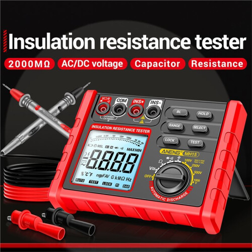ANENG Insulation Resistance Tester 6000 Counts Range /AC Voltage Diode Tester with LCD Display 1
