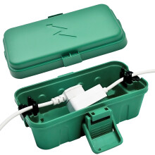 Hrensaw Small Weatherproof Electrical Connection Box(Inner 5.5 x 3 x 2.2inch),Outdoor Electrical Box,Waterproof Extension Cord Covers for Plug, Exten