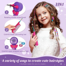 Brinquedo Trançador de Cabelo 3 em 1 para Meninas - Máquina Elétrica Criativa para Fazer Tranças - Presente Ideal para Crianças de 3 a 12 An