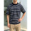 Men'S Short Sleeve Knit Stripe Shirt Crewneck Classic Regular Fit Basic Sweater Pullover Top Deep  XL 3