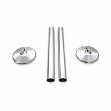 Radiator Pipe Sleeves and Collars for 15mm Pipework - Polished Chrome Effect (Pa