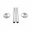 Radiator Pipe Sleeves and Collars for 15mm Pipework - Polished Chrome Effect (Pa 1