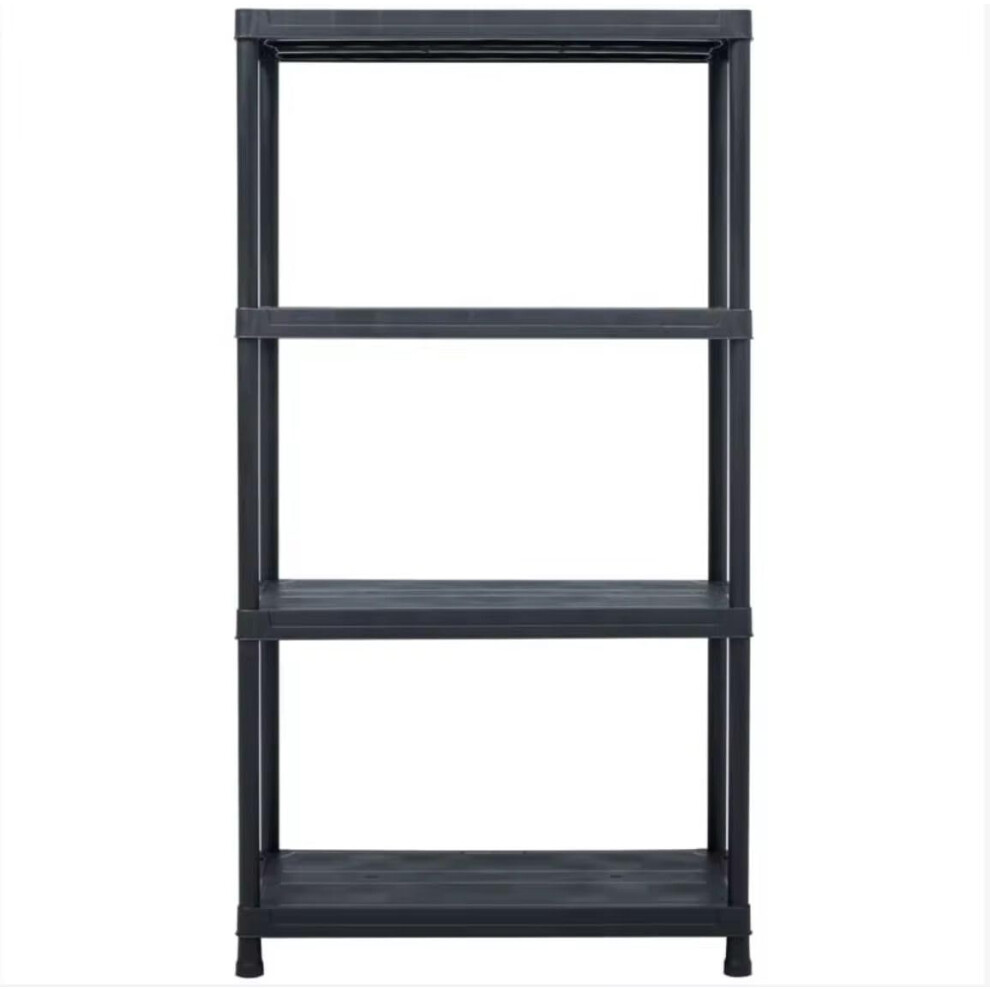 Easy Shopping 4/5 Tier Black Heavy Duty 60Cm Wide Plastic Shelving Unit Storage Organised Garage/Home/Pantry Racking Shelf Shelves Workbench Workma 5004046488698
