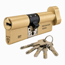 IRONWORX Spectre Brass 40mm (Turn) / 45mm (Key) (85mm) Maximum-Security Police Approved TS007 BSI 3 Star Euro Cylinder Door Lock with Escape Thumb