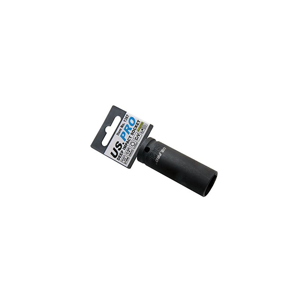 Us Pro Single 1/2" Dr 21Mm 6Pt Deep Impact Socket 1367
