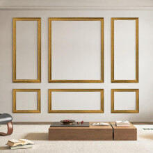 Art3d Set of 6 Pre-Cut Wall Moldings, Wood Cladding Panels Ready to Assemble for Interior Wall Decor, Living Room, Bedroom, Decorative Wall, Installe