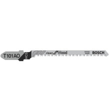 Bosch T 101 AO Clean for Wood Jigsaw Blade 5-Pack (Softwood, Plywood, Length 83 mm, Professional Accessory)