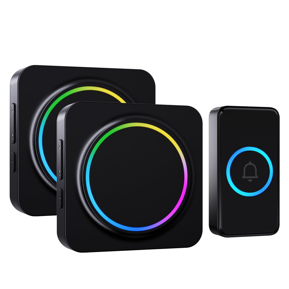 Secrui Wireless Doorbell, Ip55 Waterproof Door Bells Electric Cordless Chime Kit At 1000-Feet Range, 2 Plug-In Receivers Door Chime Kit With 32 Chime 6995428576609