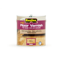 Rustins Floor Varnish Clear 2.5L Satin - Fast-Drying Floor Protection for Interior Wood – Easy Application with Tough, Long-Lasting Clear Finish