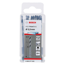 Bosch Professional 10pc PointTeQ Hex Drill Bit (for Metal, Ø: 3.5 mm, Total Length: 79 mm, ¼’’ Hex Shank, Accessory for Impact Drivers and Drill