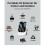 Draagbare 3-in-1 Koolmonoxidemelder, Oplaadbare Koolmonoxidemelder voor Thuis, Caravan en Camping (Wit) 4