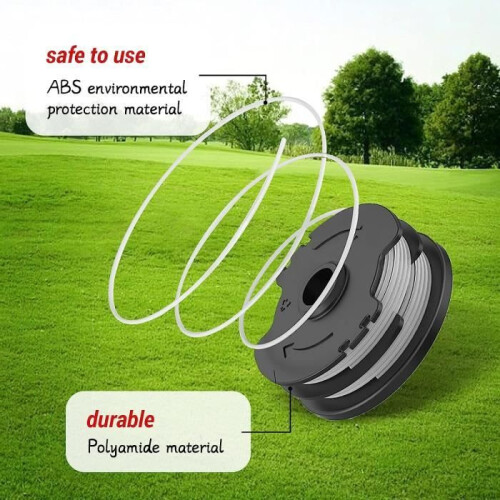 Nylon Trimmer Line Replacement Spool 4-Pack 8.3 m 1.6 mm High Efficiency Durable Cut Trim Line 2