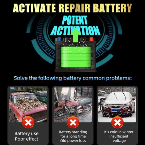 Chargeur de batterie intelligent 12 V 6 A avec affichage LED, usage universel, protections multiples, format compact 2