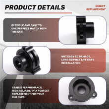 Adapter für Turbo-Blow-Off-Ventil für Mustang ST Fusion Sport 1.5L 1.6L 2.0, Verstellbarer Abstandshalter, Schwarz