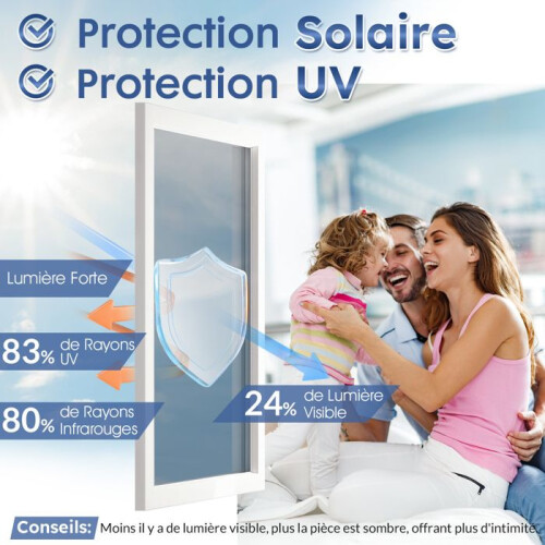 Self-Adhesive Mirror Window Film, 99% UV Protection Solar Control Decorative Silver, 44.5 x 200 cm 1