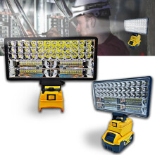 Cordless LED Work Light for Dewalt 20V Battery,90W 5400ML LED Wide Beam Flood Light with Two USB Charging Port Light for Emergency,Workshop,Garage.(