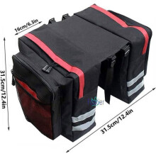 Bolsa doble impermeable para bicicleta de 600D con fácil montaje y almacenamiento duradero para uso diario en bicicleta.