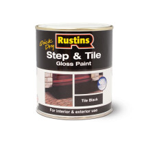 RUSTINS Quick Dry Step & Tile Paint Black 500ml