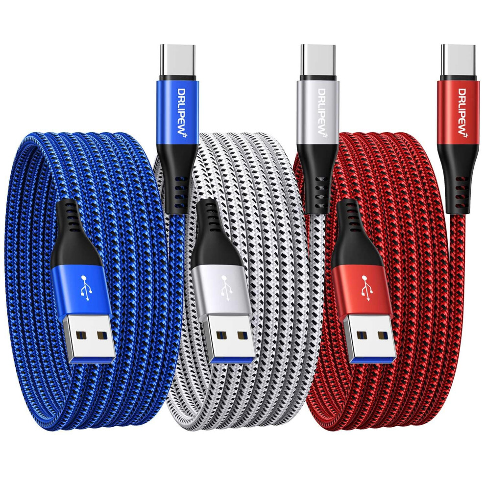 Usb C Charger Cable 3M 3Pack,Extra Long Usb To Usb C Fast Charging Cable Braided,3A Usb Type C Lead Fast Charge Compatible With Samsung Galaxy S21 S2 5001112099116
