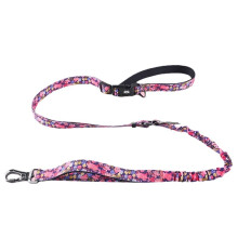Smycz Przeciwwybuchowa dla Psa Smycz dla Psa Talia Crossbody Wolne Ręce Smycz dla Psa Czerwony Kwiatowy