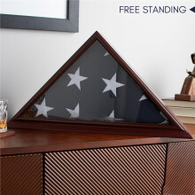 Flag Display Case , Solid Wood , Freestanding or Wall Mount