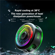 Black 6 MAGNETIC Cooler Fast Phone Cooler Game Cooling Fan for Iphone17 Mobile Phone Tablet