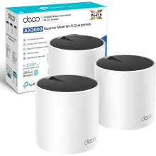 TP-Link Deco X55(3-pack) AX3000Mbps Whole Home Mesh WiFi 6 System, AI-Driven Seamless Mesh, Coverage 6,500 ft2, 150 Devices Connection, WiFi Router,