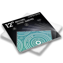 POJSIO 12 Inch Vinyl Record Sleeves Outer,50 x Record Sleeves 12 Inch | 3 Mils Thick | Crystal Clear High-Density Polypropylene Plastic Vinyl Protect