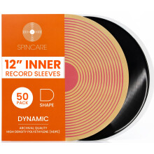 Spincare 50x 12 Inch Anti-Static Inner Vinyl Record Sleeves | Dynamic Rounded Edge LP Protective Sleeve | Premium HDPE Anti-Static Album Protection |