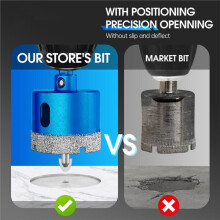 Diamond Drill Bit Ceramic Tile Hole Saw with Position Drill for Glass Marble Granite Stone Porcelain 40mm