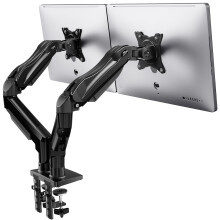 HUANUO Dual Monitor Stand for 13 to 32 Inch Screens, Dual Gaming Monitor Arm Desk Mount for Curved Flat Screens, Double Screen Arm Support VESA 75 &