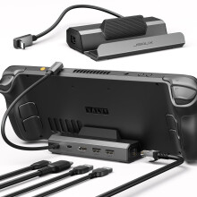 JSAUX Steam Deck Dock 4K@120Hz, 5-in-1 Docking Station for Steam Deck/OLED/ASUS ROG Ally X/Lenovo Legion go/MSI Claw, Dock with HDMI 2.1, 100Mbps Eth