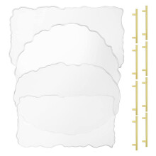 Resin Tray Molds Silicone Tray Mold Irregular Casting Epoxy Molds with Gold Handles for DIY Crafts