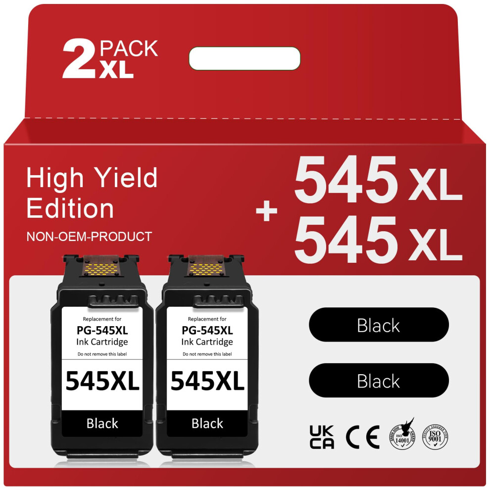 545 Ink Cartridge Remanufactured For Canon 545 Ink Cartridge, Pg-545Xl For Pixma Ts3150 Ts3350 Ts3355 Ts3100 Tr4550 Tr4551 Ip2850 Mx495 M Black 9056317383580