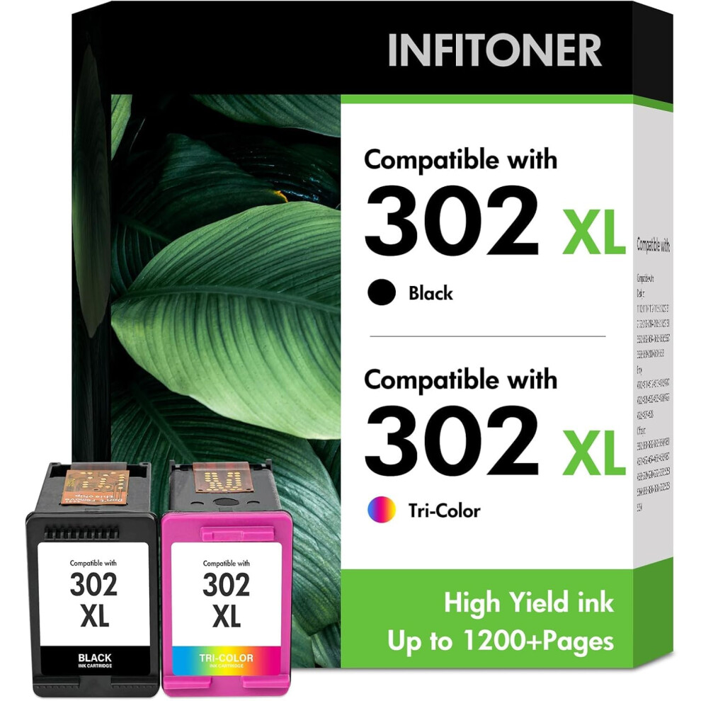 302 Xl Ink Cartridges And Colour 4527 4520 Compatible For Hp 302XL Ink Cartridges Combo Pack For Hp302xl For Envy 4527 4520 4524 Deskjet 3630 3 Black 5007470743470
