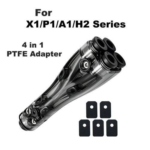 4-in-1 PTFE Adapter for  Filament Splitter for A1 X1 P1 H2 Series 3D Printer Accessories 1