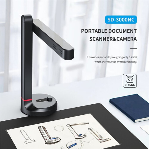 Book Scanner T101 Auto Focus Document Scanner A4 A3 with  OCR & LED Desk Table Lamp for Home Study Classroom 2