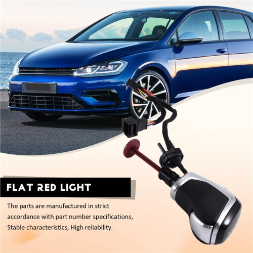 LED Gear Shift Knob Automatic Gearbox Transmission Shifter Handle with Red Light for   MK7  B8  Mk2 2