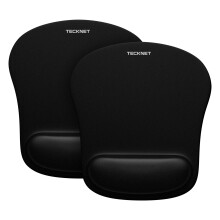TECKNET Mouse Mat Wrist Support, 2 Pack Ergonomic Mouse Mat with Memory Foam, Mice Pad with Anti-slip Rubber Base, Waterproof Surface Mouse Pad for C
