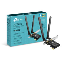 TP-Link Archer TX55E AX3000Mbps Bluetooth 5.3 Dual-Band WiFi 6 PCIe Card with Two Antennas, Specialized Heatsink WiFi Adapter for PC, 1024-QAM, Ultra