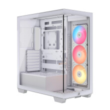 CORSAIR 3500X RS-R ARGB Panoramic Mid-Tower PC Case – 3x Pre-Installed RS120-R ARGB Fans, GPU Anti-Sag Arm, Fits up to 10x 120mm Fans, Reverse Conne