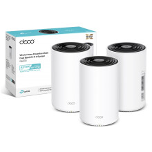 TP-Link Deco PX10(3-pack) AX1500Mbps +AV1000 Powerline Mesh WiFi 6 System, Dual-Band WiFi Extender Booster, 3x Fast Gigabit Ports, AI-Driven Mesh, Co