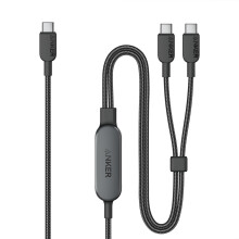 Anker USB C Cable, 4 ft 2-in-1 Type C Cable, 140W Max Fast Charging for iPhone 17/16/15, iPad Pro, Samsung Galaxy, MacBook Pro,and More (USB 2.0, Bra