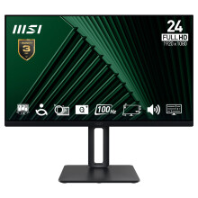 MSI PRO MP245PG 23.8 Inch Full HD Office Monitor - 1920 x 1080 IPS Panel, 100 Hz, Eye-Friendly Screen, VESA Mountable, Display Kit Support, 4-Way Adj